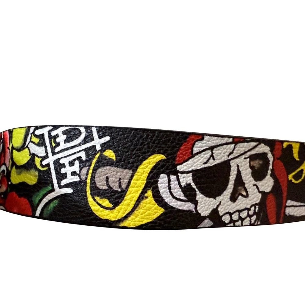 Ed Hardy Belt Mens 34 Tattoo Graphic NWT